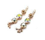 Earrings By Mariana Woman Drop Golden and Pearl Swarovski Crystals