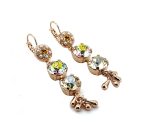 Earrings By Mariana Woman Drop Golden and Pearl Swarovski Crystals - Image 3