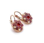 Earrings By Mariana Woman Gorgeous Fuchsia and Siam Swarovski Crystals - Image 3