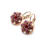 Earrings By Mariana Woman Gorgeous Fuchsia and Siam Swarovski Crystals