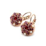 Earrings By Mariana Woman Gorgeous Fuchsia and Siam Swarovski Crystals