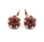 Earrings By Mariana Woman Gorgeous Fuchsia and Siam Swarovski Crystals - Image 2