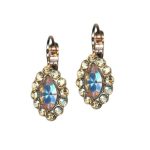 Earrings By Mariana Woman Beautiful Oval Golden and Topaz Swarovski Crystals