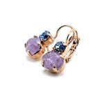Earrings By Mariana Woman Gorgeous Tanzanite and Violet Swarovski Crystals