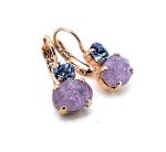 Earrings By Mariana Woman Gorgeous Tanzanite and Violet Swarovski Crystals - Image 3
