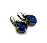 Earrings By Mariana Woman Elegant Montana Blue and AB Swarovski Crystals - Image 3