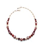 Necklace By Mariana Woman Glamorous Fuchsia and Siam Swarovski Crystals - Image 3
