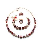 Jewelry Set By Mariana Woman Necklace, Bracelet, Earrings and Ring Swarovski Crystals - Image 2