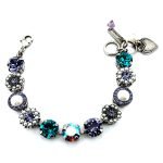 Bracelet By Mariana Woman Timeless Pearl and Tanzanite Swarovski Crystals