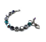 Bracelet By Mariana Woman Timeless Pearl and Tanzanite Swarovski Crystals - Image 2