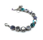 Bracelet By Mariana Woman Timeless Pearl and Tanzanite Swarovski Crystals - Image 3