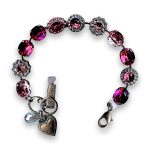 Bracelet by Mariana Woman Stunning Rose and Fuchsia Swarovski Crystals - Image 2