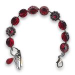 Bracelet by Mariana Woman Stunning Siam and Burgundy Swarovski Crystals