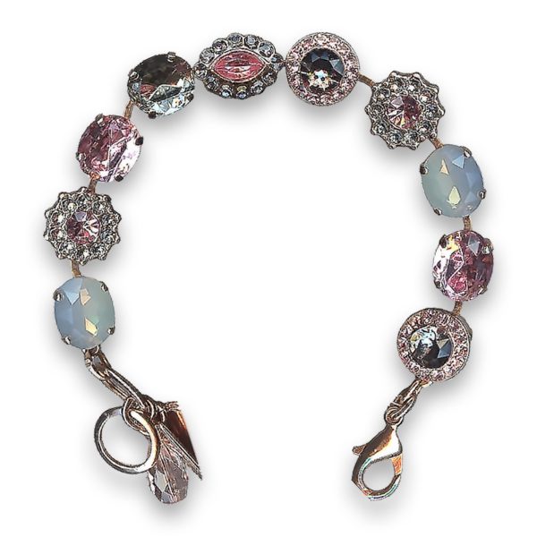 Bracelet by Mariana Woman Exquisite Rose and Opal Swarovski Crystals