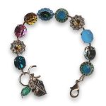 Bracelet by Mariana Woman Beautiful Topaz and Blue Swarovski Crystals - Image 3
