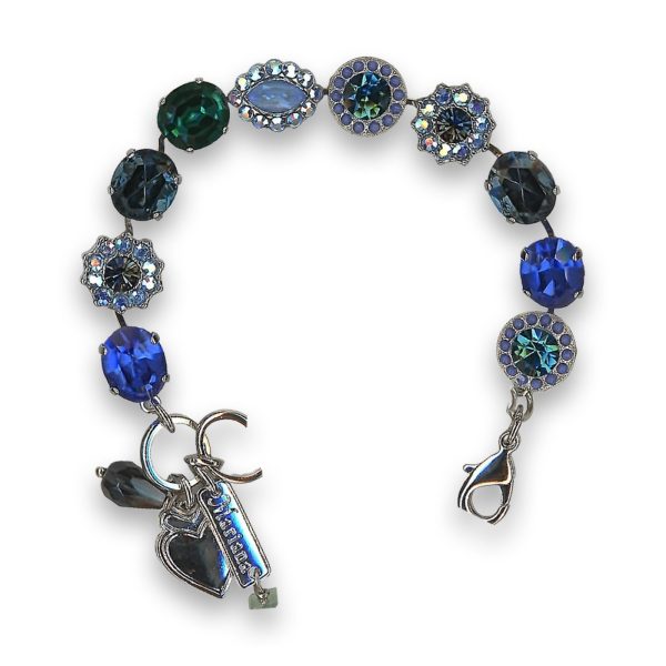 Bracelet by Mariana Woman Elegant Sapphire and Montana Swarovski Crystals
