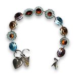 Bracelet by Mariana Woman Gorgeous Opal and Golden Swarovski Crystals - Image 2