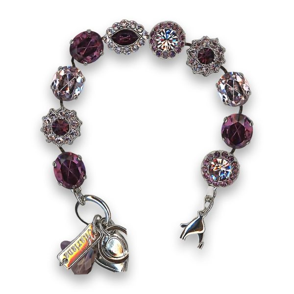 Bracelet by Mariana Woman Elegant Amethyst Swarovski Crystals