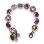 Bracelet by Mariana Woman Lovely Opal and Rose Swarovski Crystals - Image 2