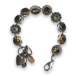 Bracelet by Mariana Woman Elegant Black Diamond and Topaz Swarovski Crystals - Image 2