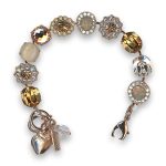 Bracelet by Mariana Woman Alluring Riverstone Mineral and Golden Swarovski Crystals - Image 2
