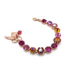 Bracelet By Mariana Woman Stunning Rose and Fuchsia Swarovski Crystals - Image 3