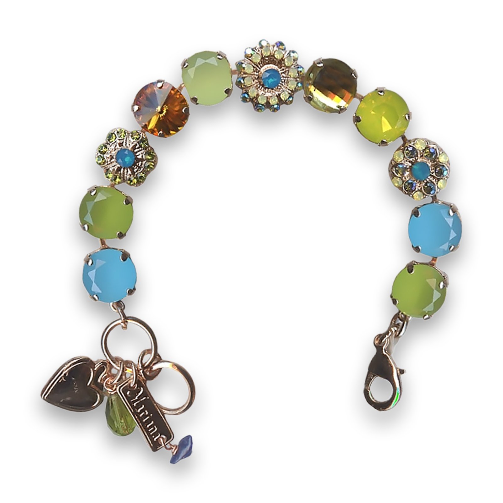B-4246-3-1058-RG (1) Bracelet by Mariana Woman Sassy Orange and Opal Swarovski Crystals - Image 1