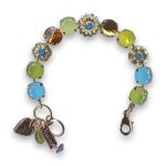 Bracelet by Mariana Woman Sassy Orange and Opal Swarovski Crystals - Image 2