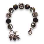 Bracelet by Mariana Woman Classy Jet and Black Diamond Swarovski Crystals - Image 2
