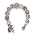 Bracelet by Mariana Woman Lovely Opal and Clear Swarovski Crystals