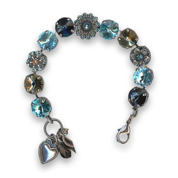 Bracelet by Mariana Woman Glamorous Montana and Aquamarine Swarovski Crystals