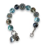 Bracelet by Mariana Woman Glamorous Montana and Aquamarine Swarovski Crystals - Image 2