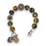 Bracelet by Mariana Woman Beautiful Olivine and Topaz Swarovski Crystals