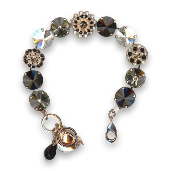 Bracelet by Mariana Woman Exquisite Jet and Moonlight Swarovski Crystals
