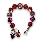 Bracelet by Mariana Woman Stunning Red and Fuchsia Swarovski Crystals - Image 2