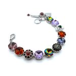 Bracelet By Mariana Adorable Tanzanite and Fern Green Swarovski Crystals - Image 2