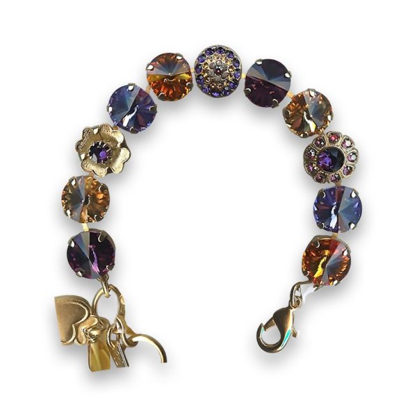 Bracelet by Mariana Glamorous Amethyst and Topaz Swarovski Crystals