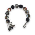 Bracelet by Mariana Elegant Jet and Golden Swarovski Crystals