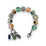 Bracelet by Mariana Adorable Peach and Green Swarovski Crystals - Image 3