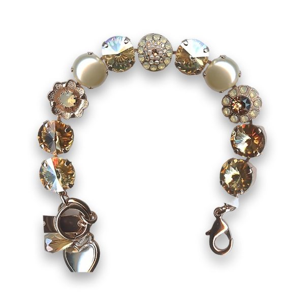 Bracelet by Mariana Timeless Pearl and Golden Swarovski Crystals