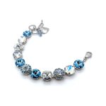 Bracelet by Mariana Beautiful Moonlight and Aquamarine Swarovski Crystals