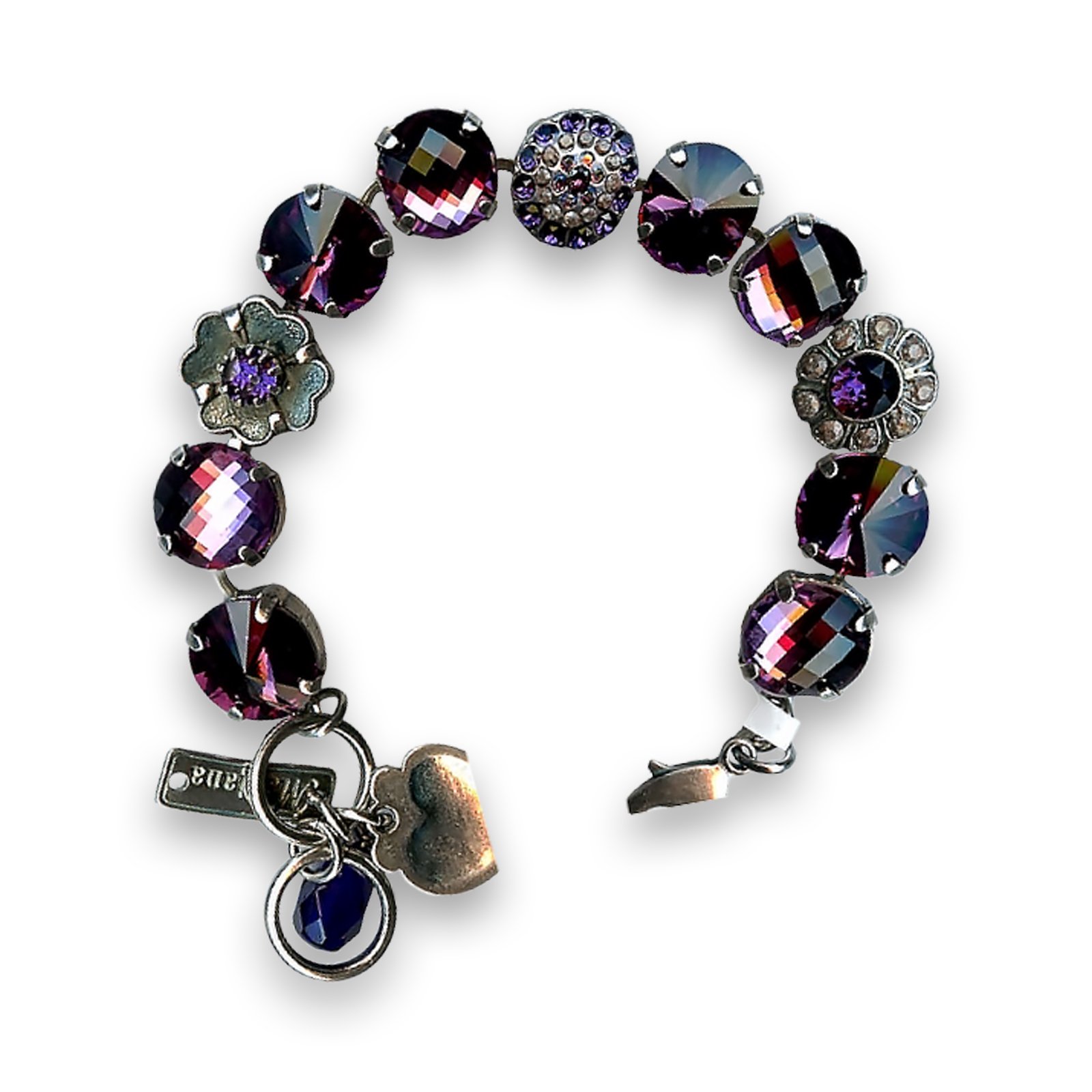 B-4247-20440-SP (1) Bracelet by Mariana Elegant Amethyst Swarovski Crystals - Image 1