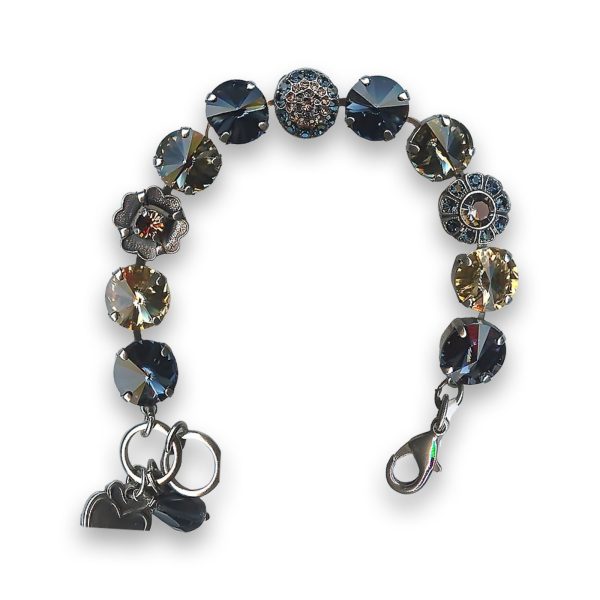 Bracelet by Mariana Gorgeous Montana and Golden Swarovski Crystals