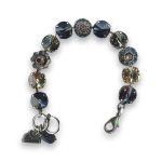 Bracelet by Mariana Gorgeous Montana and Golden Swarovski Crystals - Image 2
