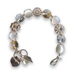 Bracelet by Mariana Elegant White Shell Mineral and Pearl Swarovski Crystals - Image 3