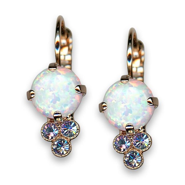 Earrings by Mariana Woman Adorable Opal Mineral and Moonstone Swarovski Crystals