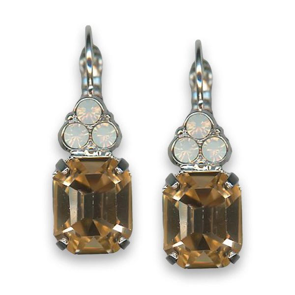 Earrings by Mariana Woman Elegant Silk and Opal Swarovski Crystals