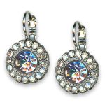 Earrings by Mariana Woman Floral Vitral and Clear Swarovski Crystals - Image 2