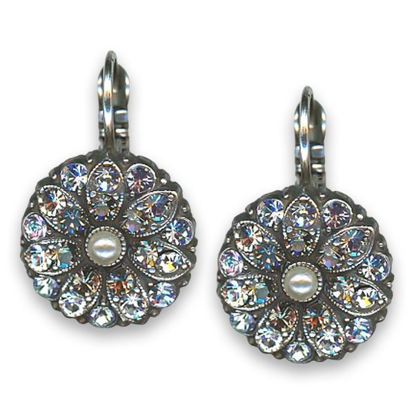 Earrings by Mariana Woman Adorable Pearl and Vitral Swarovski Crystals