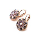 Earrings By Mariana Woman Beautiful Pearl and Denim Blue Swarovski Crystals - Image 2